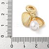 Brass European Dangle Charms KK-D502-07G-3