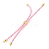 Adjustable Round Braided Microfiber Leather Cord Bracelet Making KK-CBAC260-01G-34-2