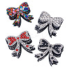 16Pcs 4 Colors Bowknot Rhinestone Patches PATC-TA0001-18-2