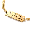 Constellation 202 Stainless Steel Figaro Chain Link Bracelets for Women Men LS-AJEW-U006-01G-2