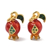 Alloy Enamel Fruit Pendants ENAM-B037-11G-01-1