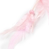 Woven Web/Net with Feather Hanging Ornaments HJEW-G025-03B-3
