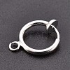 Brass Clip-on Hoop Earring Findings LS-X-KK-P102-01S-3