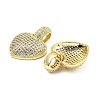 Rack Plating Brass Micro Pave Cubic Zirconia Pendants KK-D043-01G-2