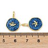 Brass Sequins Enamel Pendants KK-F908-17G-03-3