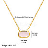 304 Stainless Steel Pave Cubic Zirconia Oval Birth Stone Pendant Necklaces for Women FS-WGC2097-06-1