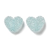 Drusy Heart Resin Rhinestone Beads X-RESI-C038-01-2