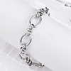 Tarnish Resistant 304 Stainless Steel Oval Link Chain Bracelets BJEW-Z011-12P-2