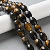 Dyed Natural Tiger Eye Beads Strands G-C135-J04-01-1