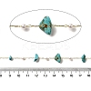 Handmade Synthetic Turquoise Chip Beaded Chains CHC-F020-02G-04-2