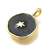 Brass with Enamel Pendants KK-D295-31G-04-3