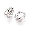 Brass Micro Pave Clear Cubic Zirconia Teardrop Hoop Earrings EJEW-T048-26P-2