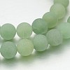 Frosted Round Natural Green Aventurine Bead Strands G-J338-05-8mm-2