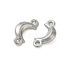 304 Stainless Steel Crescent Moon Links Connector Charms STAS-D211-02P-2