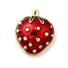 Brass Enamel Slide Charms KK-Z125-15B-G-1