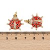 Brass Micro Pave Cubic Zirconia Pendants KK-C095-08A-G-3