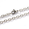 201 Stainless Steel Cable Chains Necklaces NJEW-L416-01-1