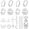 DIY Stainless Steel Charms Cuff Ring Making Kit DIY-SC0026-05P-1