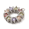 Brass Cubic Zirconia Pendants KK-M275-63P-2