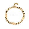 304 Stainless Steel Box Chains Bracelets BJEW-S156-02G-1