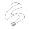 Crystal Stone Cage Pendant Necklaces NJEW-JN04757-01-1