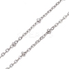 Non-Tarnish 304 Stainless Steel Satellite Chain Slider Necklace Making AJEW-JB01247-02-3