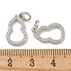 Brass Micro Pave Cubic Zirconia Pendants KK-L075-015P-3