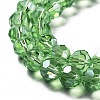 Electroplate Transparent Glass Beads Strands EGLA-A035-T10mm-A09-3