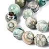 Natural Green Line Jasper  Beads Strands G-B128-A03-05-3