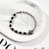 304 Stainless Steel Skull Link Bracelets BJEW-F486-03P-1