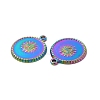 Ion Plating(IP) 304 Stainless Steel Pendants Rhinestone Settings STAS-B032-09MC-3