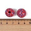 Independence Day Theme Wood European Beads WOOD-Z005-01A-01-3