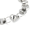 201 Stainless Steel Flat Round Link Chain Bracelets for Women Men BJEW-I316-08C-3