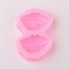 Lip Design DIY Food Grade Silicone Molds AJEW-L054-76-1