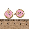 304 Stainless Steel Enamel Pendants STAS-P406-18G-02-3