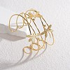 304 Stainless Steel Cuff Bangles BJEW-M082-02G-5