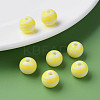Opaque Striped Acrylic Beads LS-MACR-S373-27A-06-6