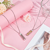 2Pcs 2 Styles Anti-Tarnish Stainless Steel Mini Hollow Column Perfume Bottle Necklaces NJEW-DR0001-02C-4