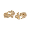 Brass Micro Pave Clear Cubic Zirconia Pendants KK-G439-28G-2