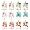 12Pcs 6 Styles Natural Mixed Gemstone Chip Pendants FIND-PH0021-37-1