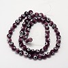 Handmade Evil Eye Lampwork Round Bead Strands LAMP-L055-6mm-04-2