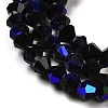 Opaque Solid Color Electroplate Glass Beads Strands EGLA-A039-P2mm-L17-3