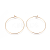 304 Stainless Steel Hoop Earrings Findings STAS-I120-60D-G-1