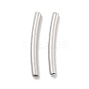 Brass Curved Tube Beads KK-B120-04F-P-1