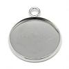 304 Stainless Steel Pendant Cabochon Settings X-STAS-T008-128-3
