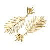 304 Stainless Steel Leaf Theme Stud Earrings For Women EJEW-B110-03G-04-2