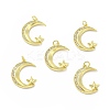Brass Micro Pave Cubic Zirconia Pendants KK-E068-VB109-2