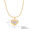 Natural Shell Heart Pendant Necklace with Stainless Steel Chains KA9286-1-2