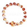 Dyed Synthetic Turquoise & ABS Plastic Imitation Pearl Beads Stretch Bracelets for Women BJEW-JB13641-4