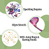 DIY Brass & Epoxy Resin Butterfly Wing Dangle Earring Jewelry Kits DIY-TA0010-65A-5